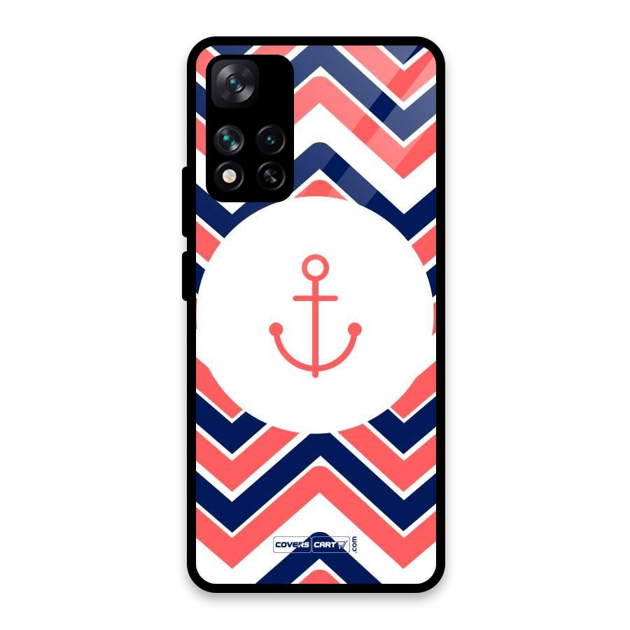 Anchor Zig Zag Glass Back Case for Xiaomi 11i HyperCharge 5G