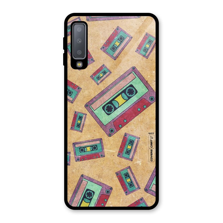 Ancient Cassettes Glass Back Case for Galaxy A7 (2018)