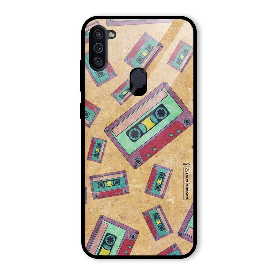 Ancient Cassettes Glass Back Case for Galaxy M11