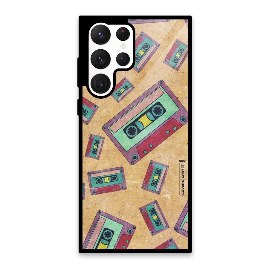Ancient Cassettes Glass Back Case for Galaxy S22 Ultra 5G