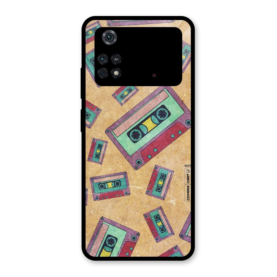 Ancient Cassettes Glass Back Case for Poco M4 Pro 4G