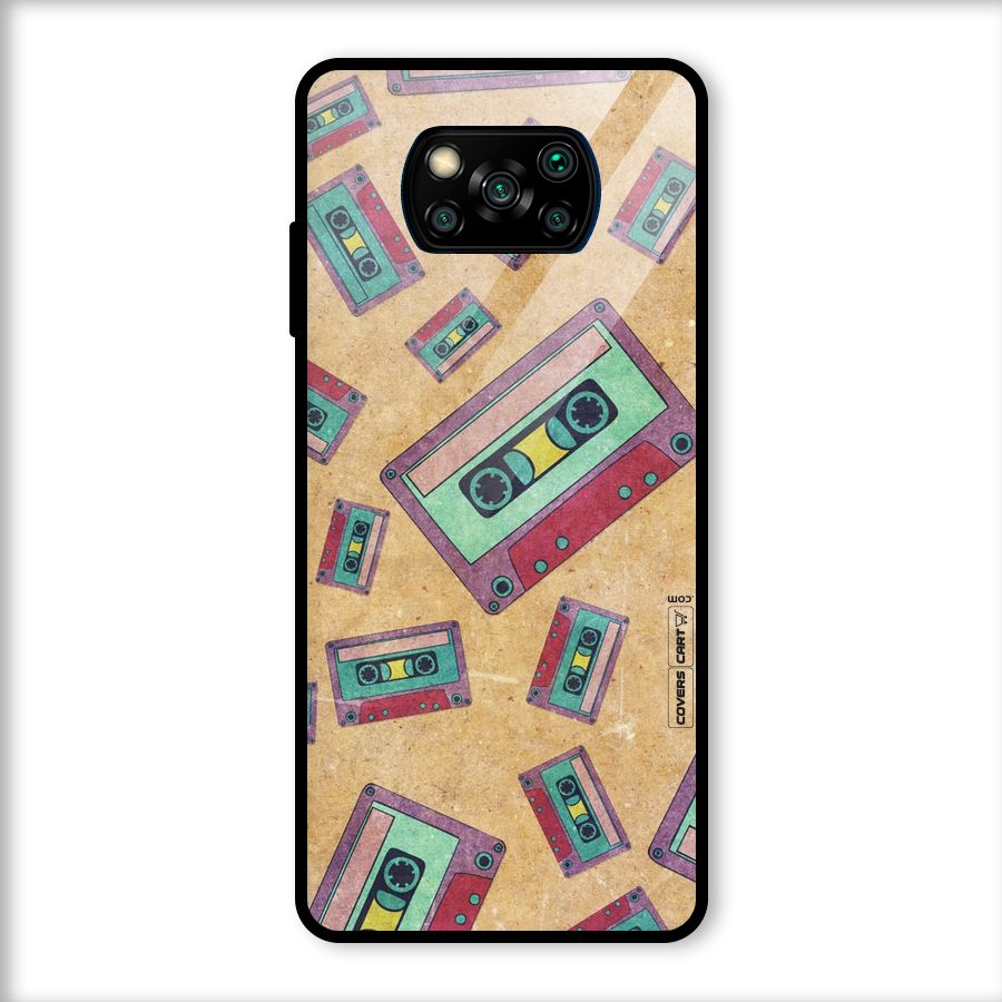 Ancient Cassettes Glass Back Case for Poco X3