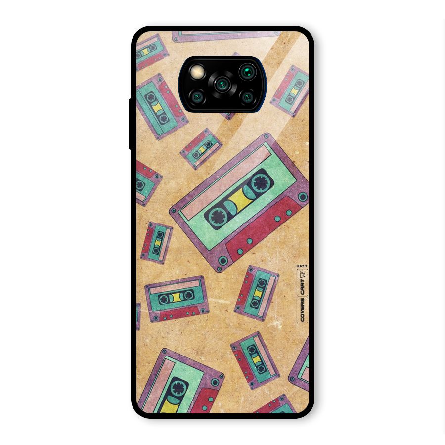 Ancient Cassettes Glass Back Case for Poco X3 Pro