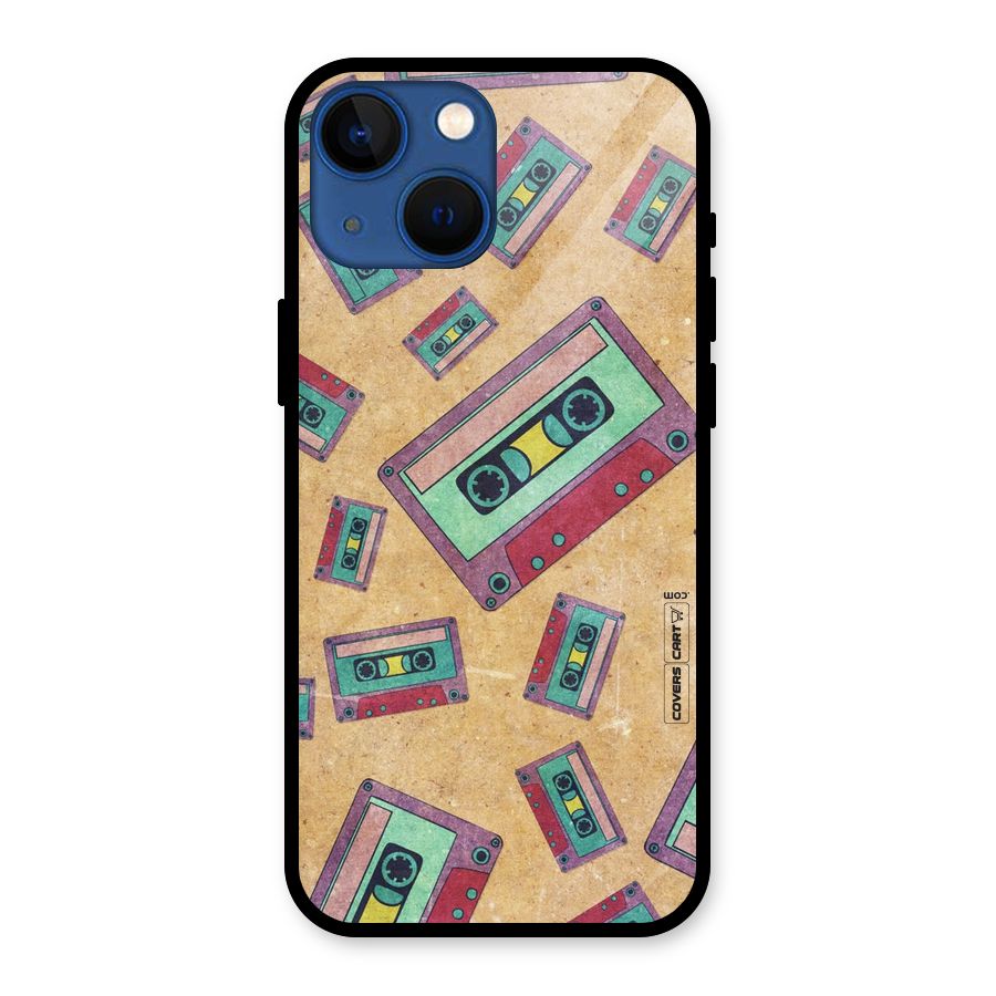 Ancient Cassettes Glass Back Case for iPhone 13 Mini