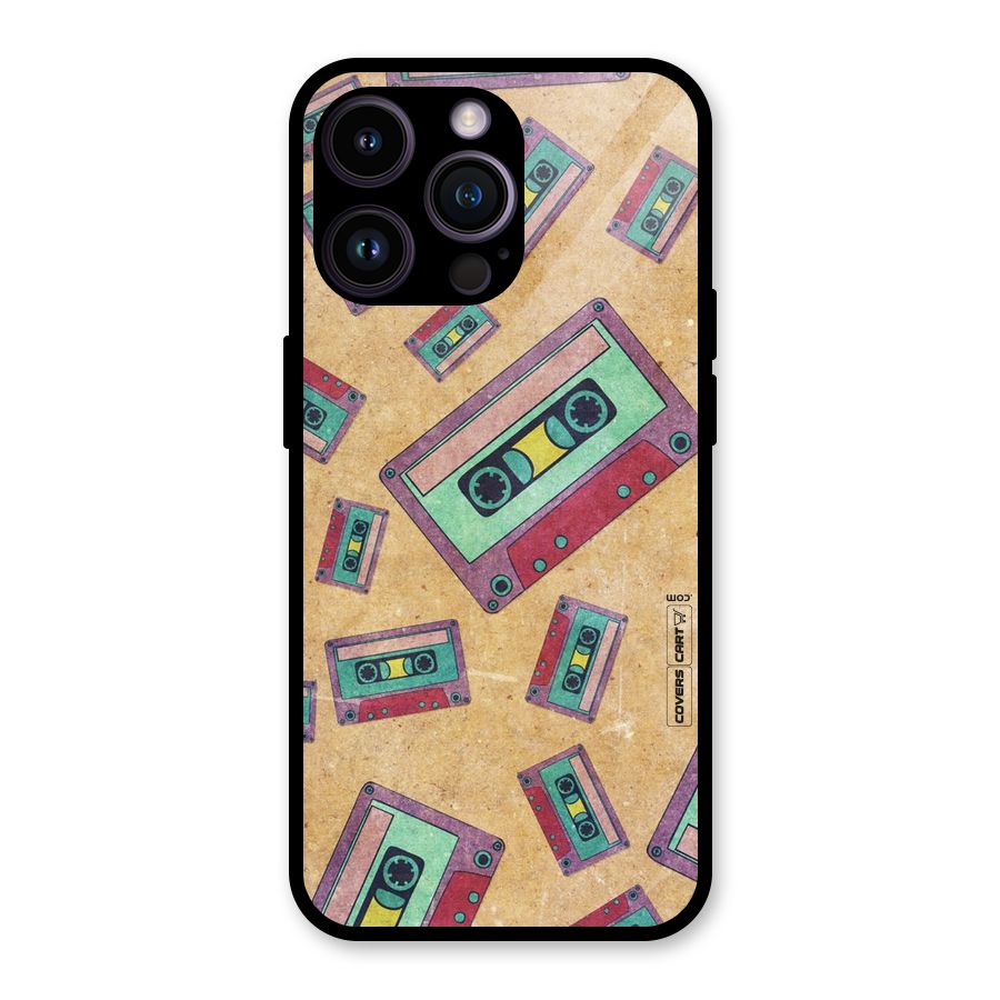 Ancient Cassettes Glass Back Case for iPhone 14 Pro Max