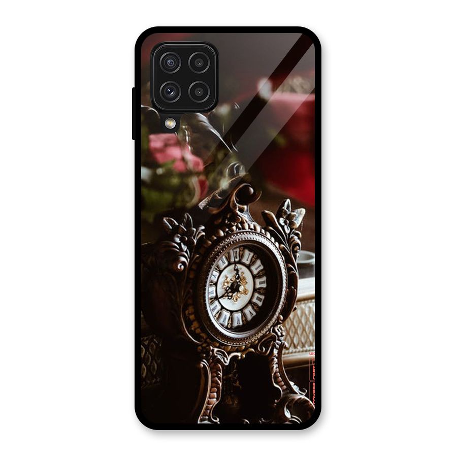 Ancient Clock Glass Back Case for Galaxy A22 4G