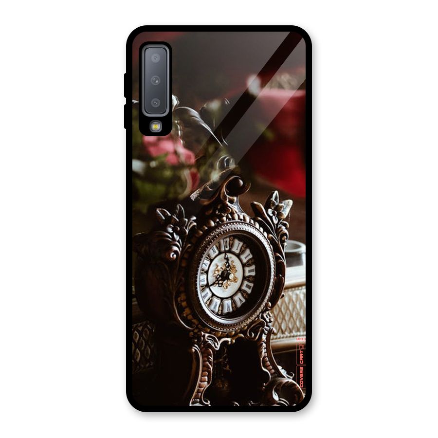 Ancient Clock Glass Back Case for Galaxy A7 (2018)