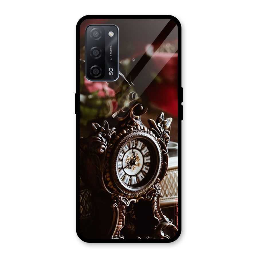 Ancient Clock Glass Back Case for Oppo A53s 5G