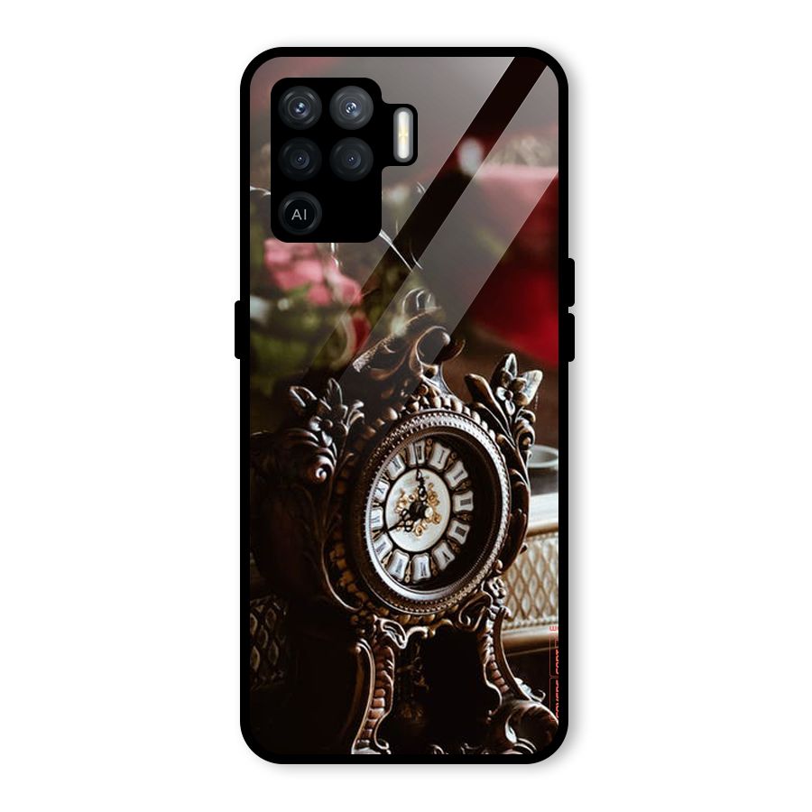 Ancient Clock Glass Back Case for Oppo F19 Pro