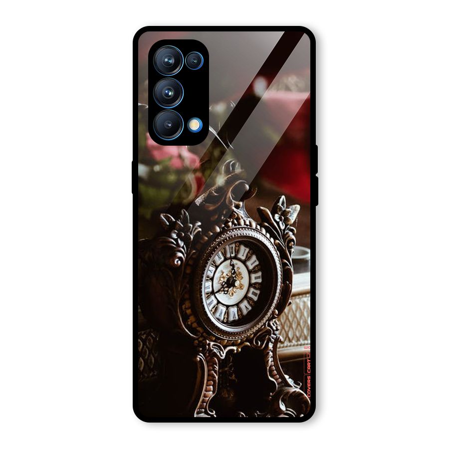 Ancient Clock Glass Back Case for Oppo Reno5 Pro 5G