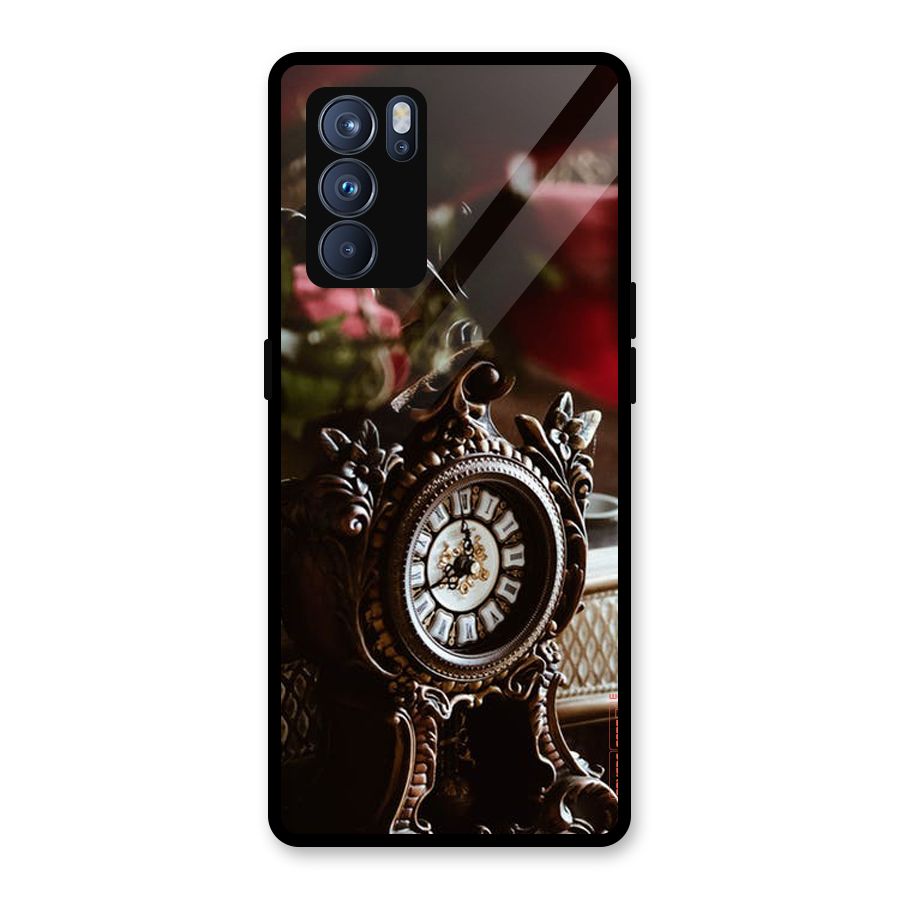 Ancient Clock Glass Back Case for Oppo Reno6 Pro 5G
