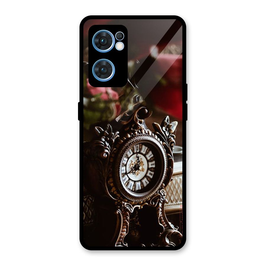 Ancient Clock Glass Back Case for Oppo Reno7 5G