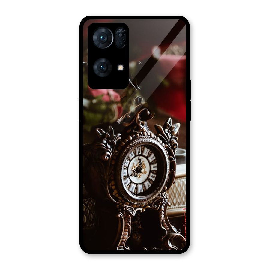 Ancient Clock Glass Back Case for Oppo Reno7 Pro 5G