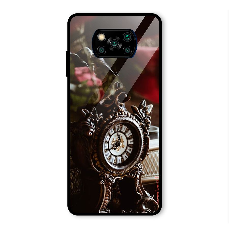 Ancient Clock Glass Back Case for Poco X3 Pro
