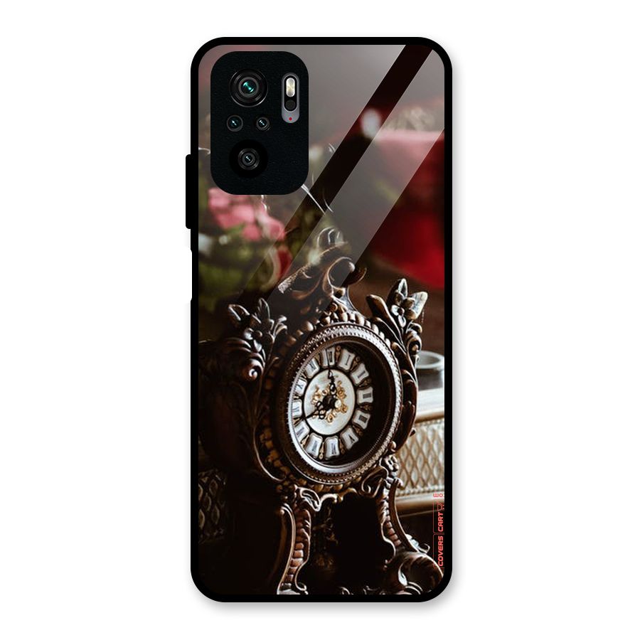 Ancient Clock Glass Back Case for Redmi Note 10S