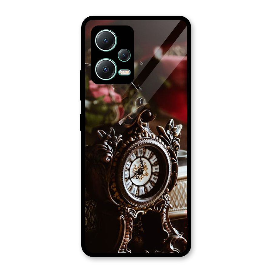 Ancient Clock Glass Back Case for Redmi Note 12 5G