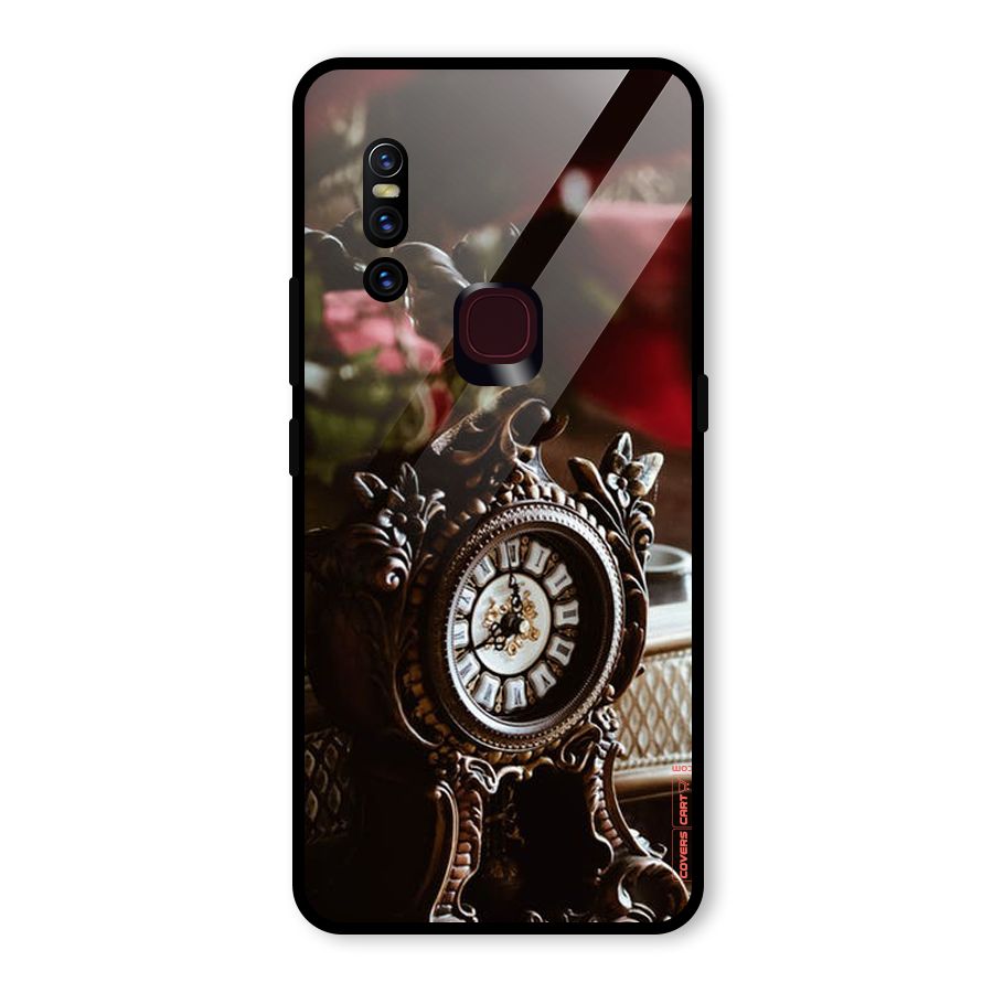 Ancient Clock Glass Back Case for Vivo V15