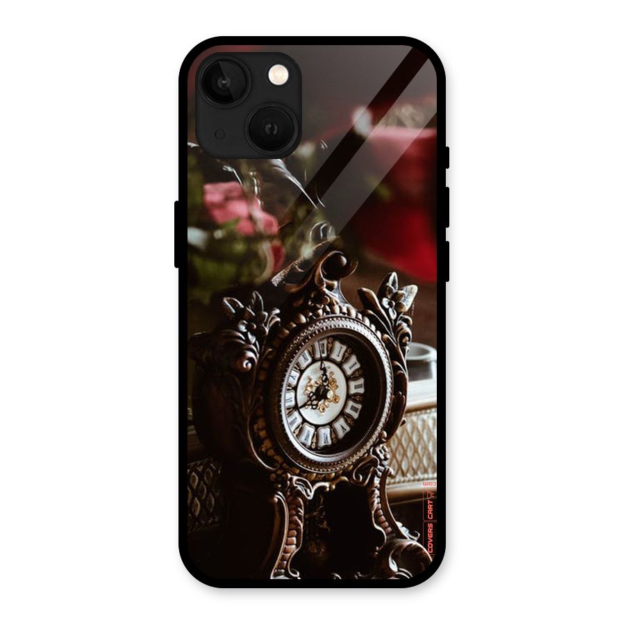 Ancient Clock Glass Back Case for iPhone 13
