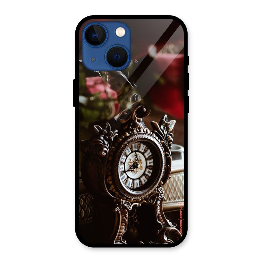 Ancient Clock Glass Back Case for iPhone 13 Mini