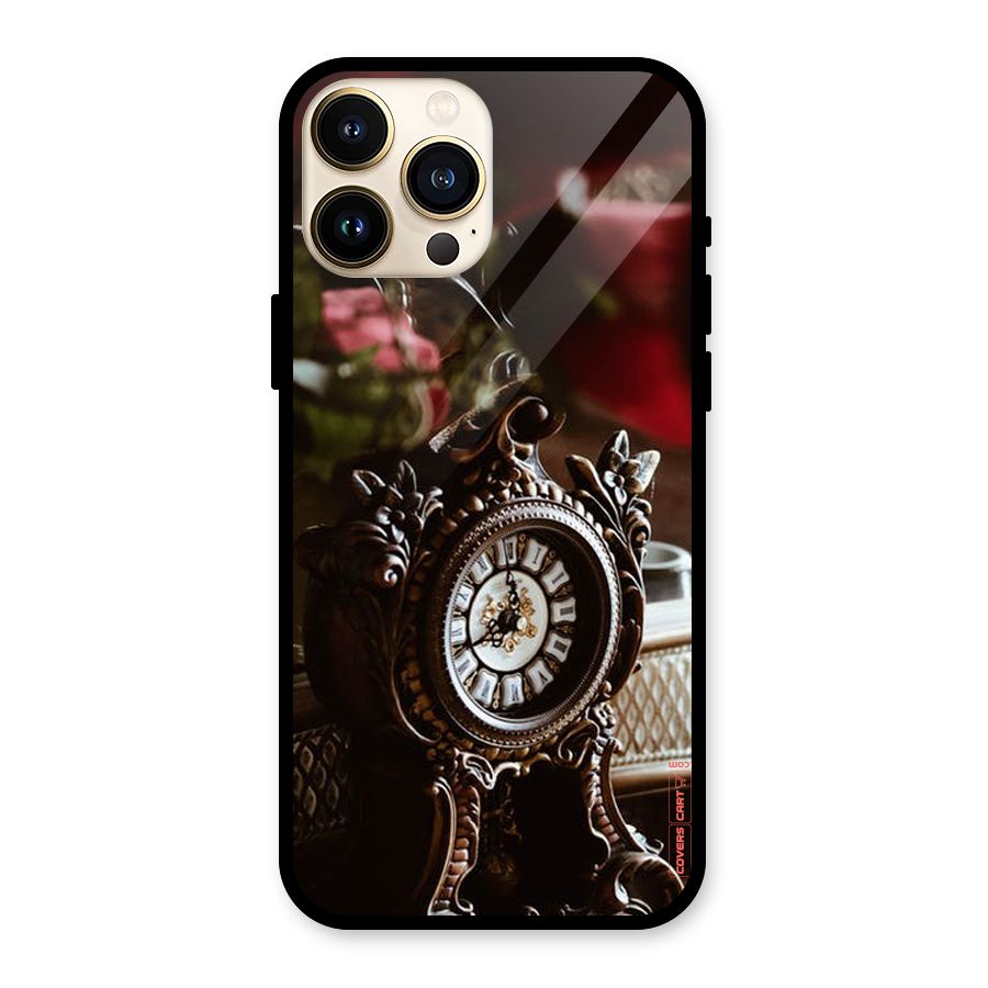 Ancient Clock Glass Back Case for iPhone 13 Pro Max