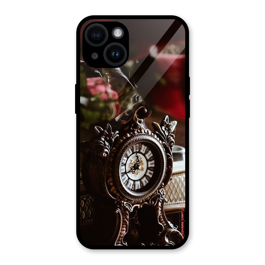 Ancient Clock Glass Back Case for iPhone 14