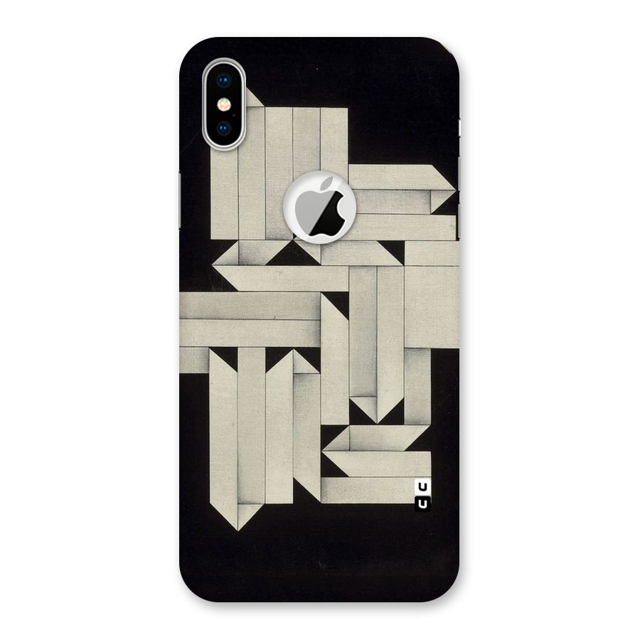 Ancient Rugged Back Case for iPhone X Logo Cut