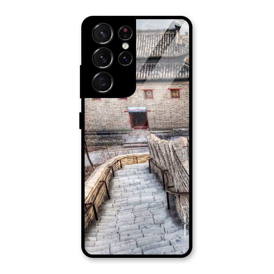 Ancient Strairs Glass Back Case for Galaxy S21 Ultra 5G