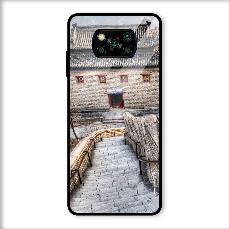 Ancient Strairs Glass Back Case for Poco X3