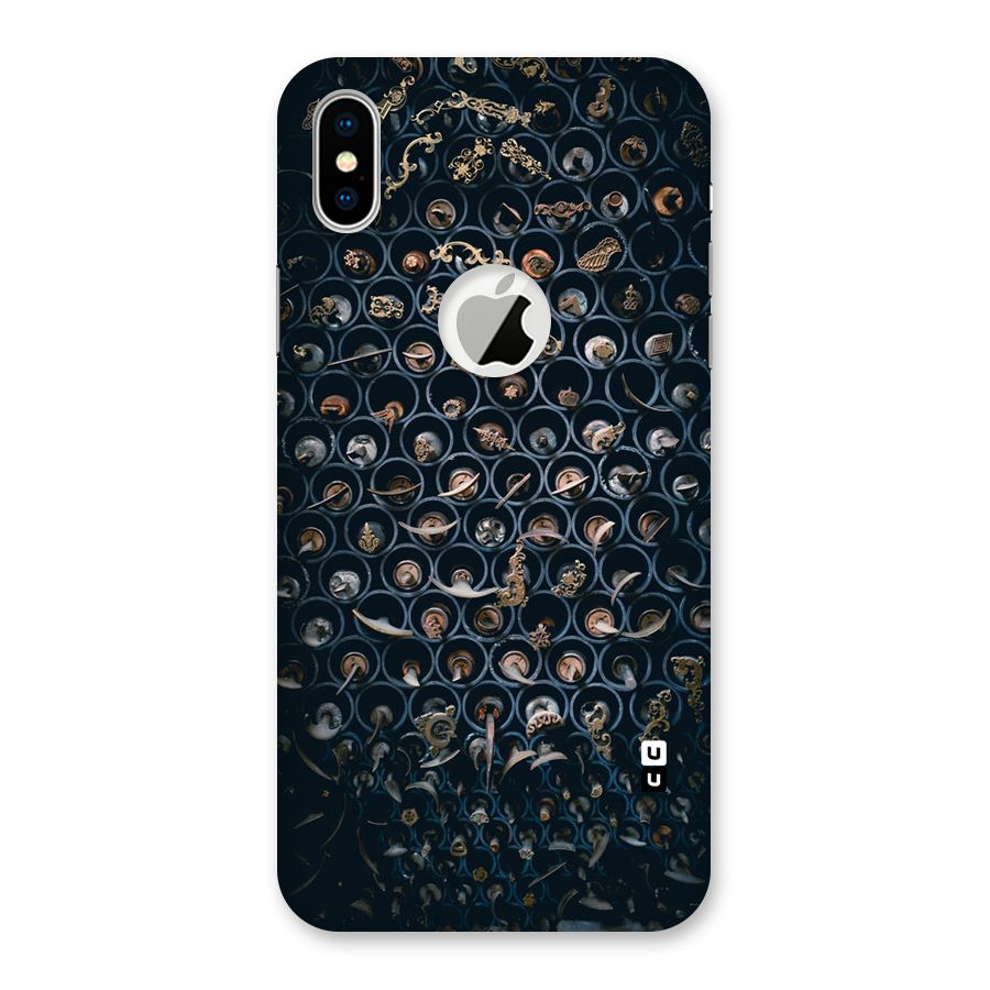 Ancient Wall Circles Back Case for iPhone X Logo Cut