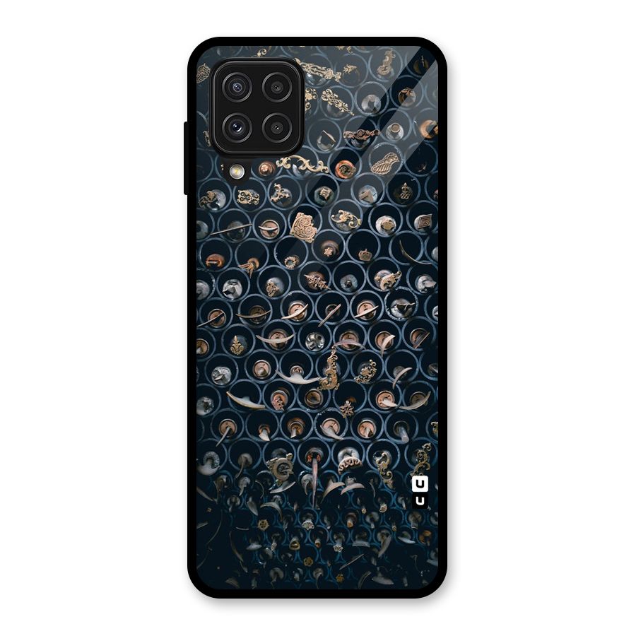 Ancient Wall Circles Glass Back Case for Galaxy A22 4G