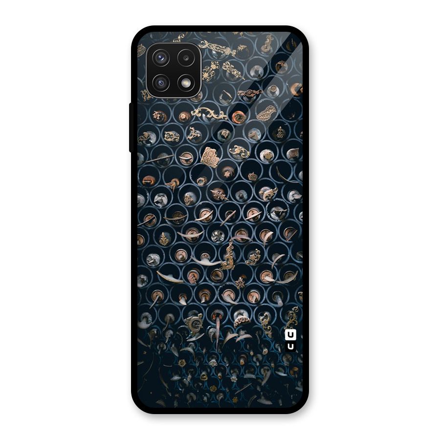 Ancient Wall Circles Glass Back Case for Galaxy A22 5G