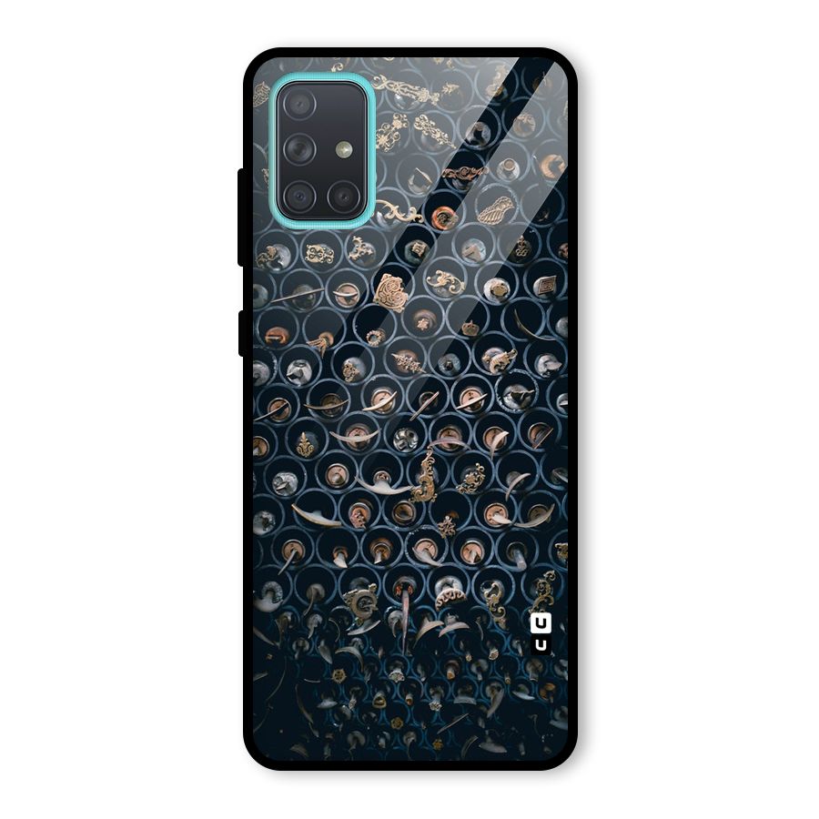 Ancient Wall Circles Glass Back Case for Galaxy A71