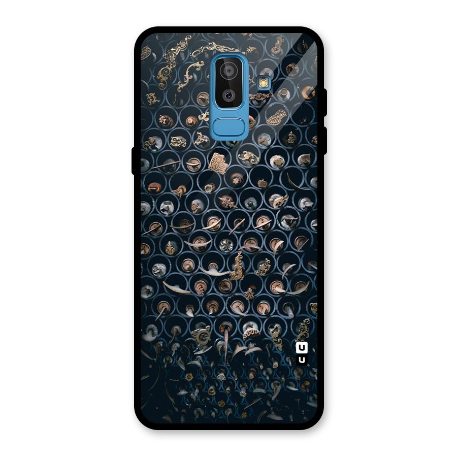 Ancient Wall Circles Glass Back Case for Galaxy J8