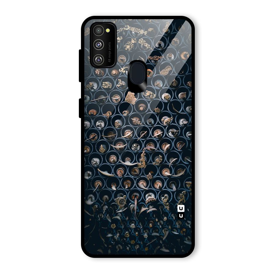 Ancient Wall Circles Glass Back Case for Galaxy M30s