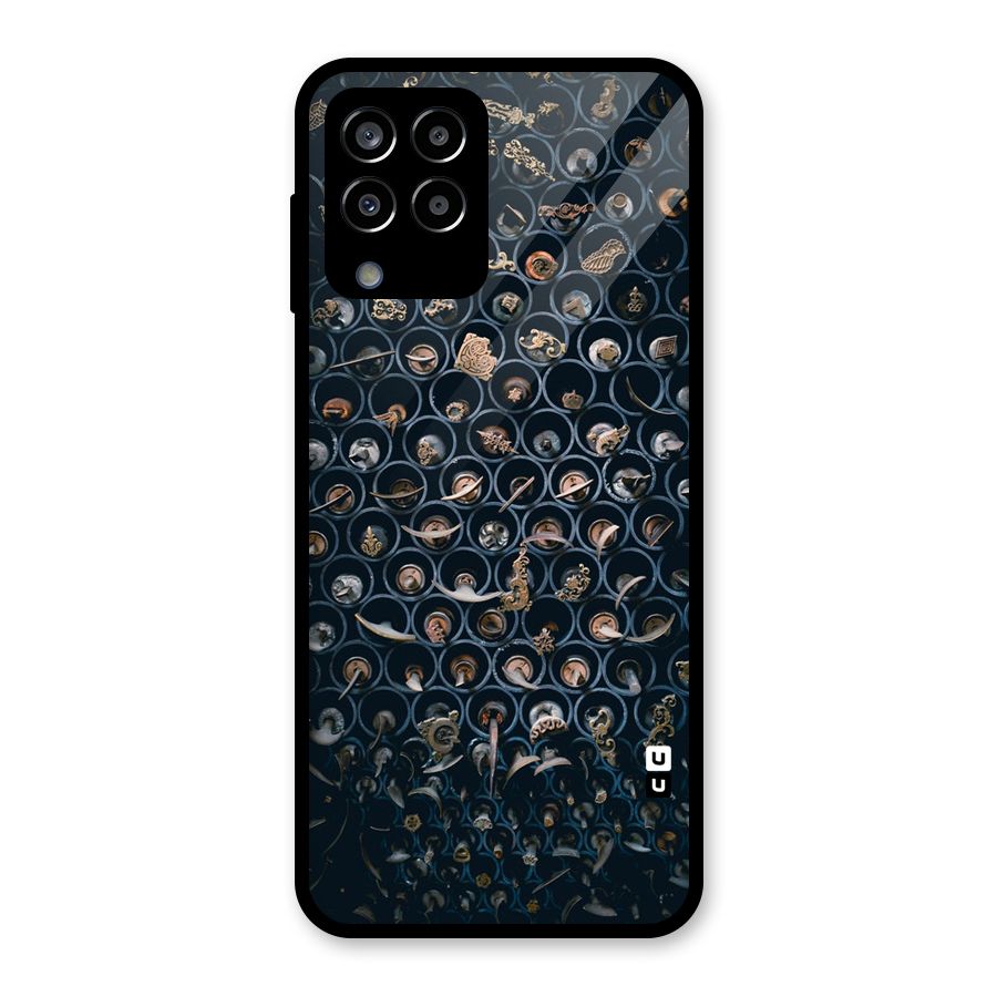 Ancient Wall Circles Glass Back Case for Galaxy M33