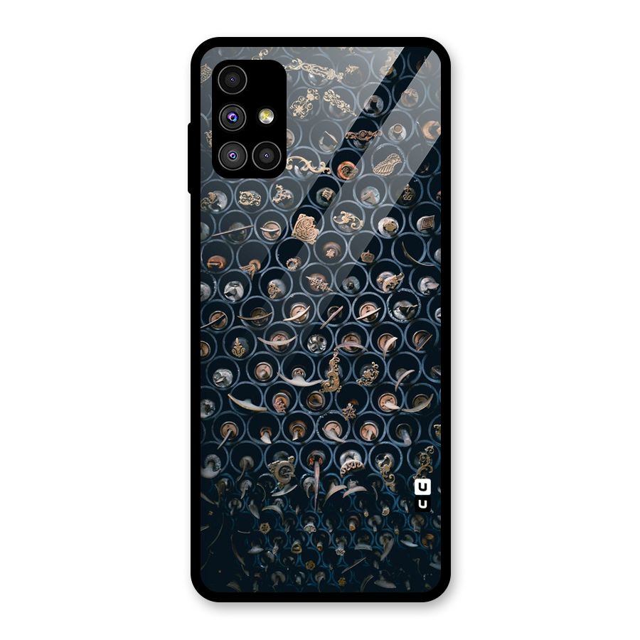 Ancient Wall Circles Glass Back Case for Galaxy M51