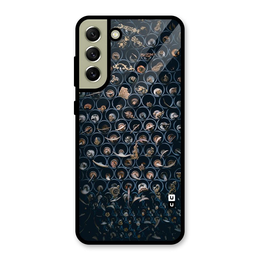 Ancient Wall Circles Glass Back Case for Galaxy S21 FE 5G