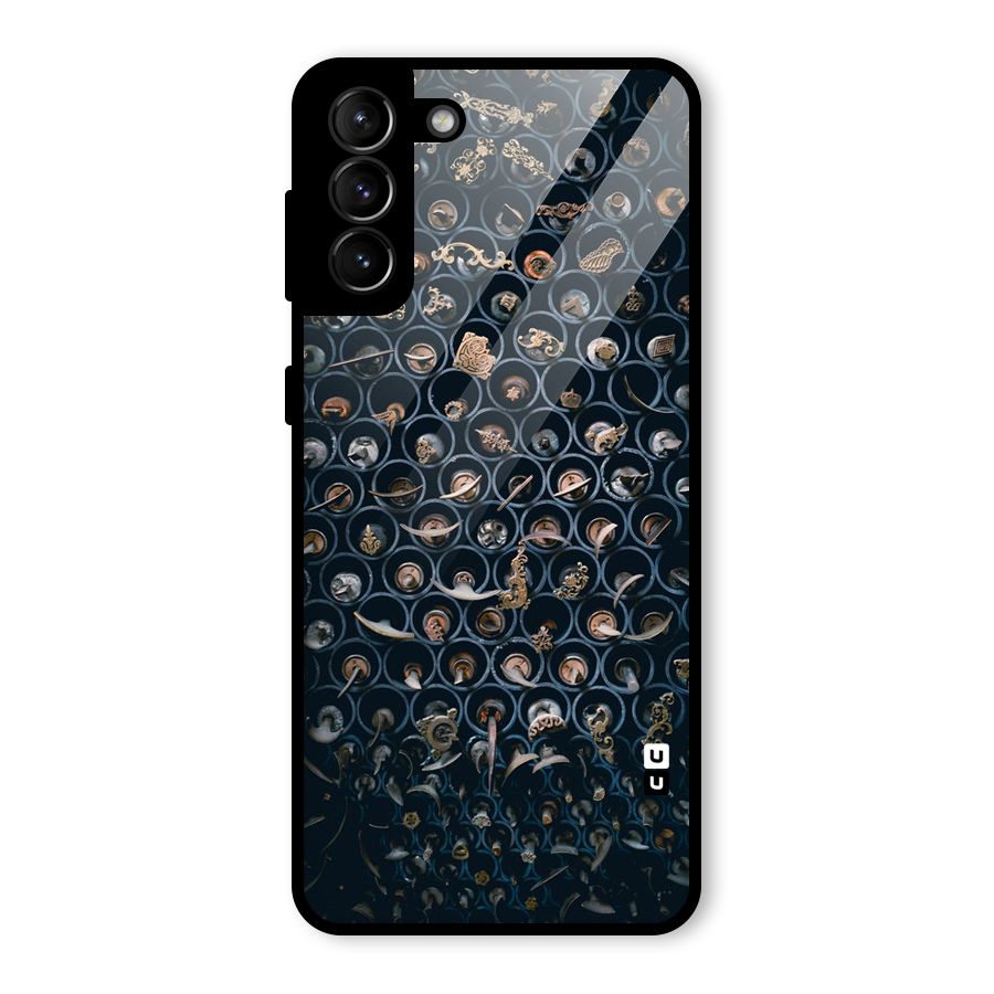 Ancient Wall Circles Glass Back Case for Galaxy S21 Plus