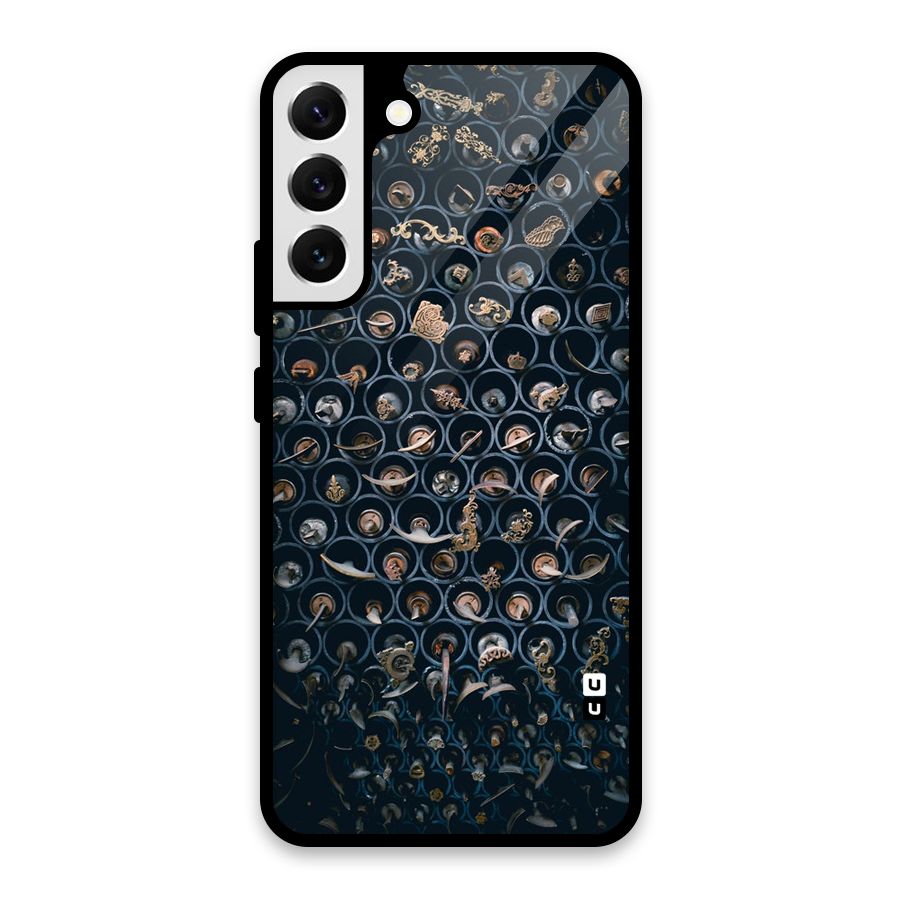 Ancient Wall Circles Glass Back Case for Galaxy S22 Plus 5G