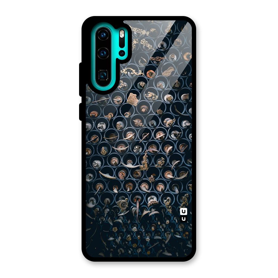 Ancient Wall Circles Glass Back Case for Huawei P30 Pro