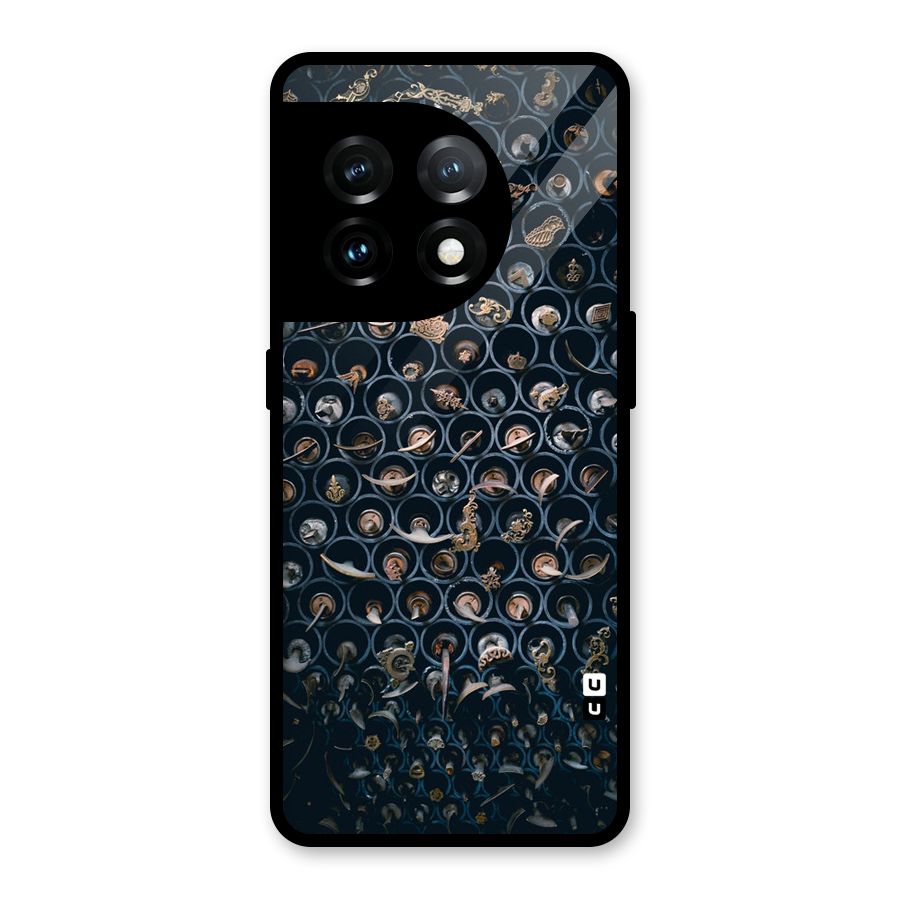Ancient Wall Circles Glass Back Case for OnePlus 11