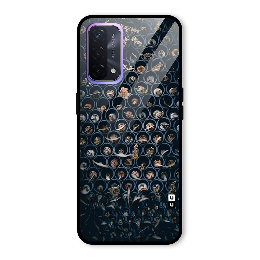 Ancient Wall Circles Glass Back Case for Oppo A74 5G