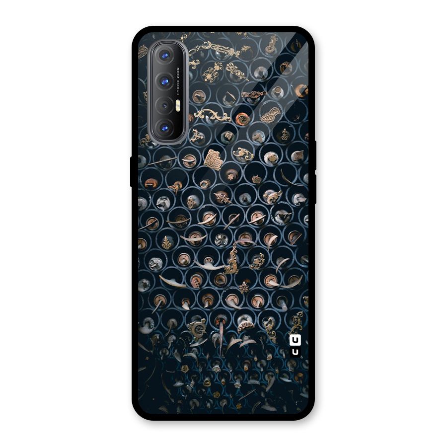Ancient Wall Circles Glass Back Case for Oppo Reno3 Pro