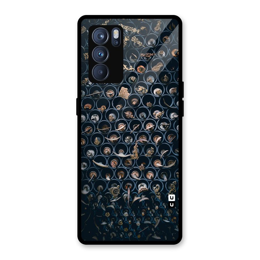 Ancient Wall Circles Glass Back Case for Oppo Reno6 Pro 5G