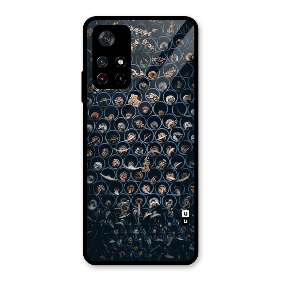 Ancient Wall Circles Glass Back Case for Poco M4 Pro 5G