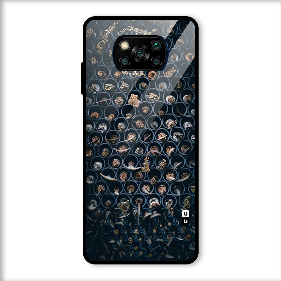 Ancient Wall Circles Glass Back Case for Poco X3