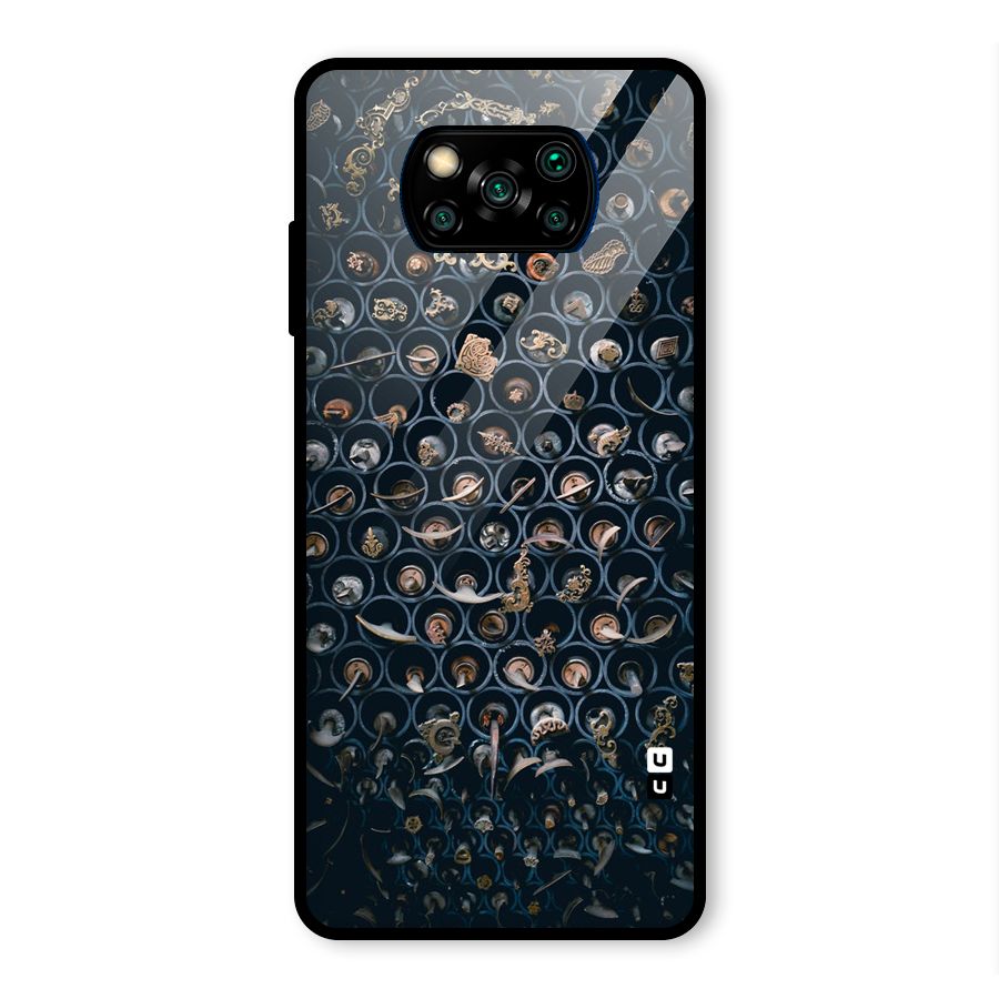 Ancient Wall Circles Glass Back Case for Poco X3 Pro