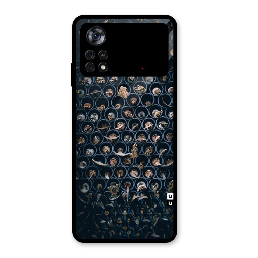 Ancient Wall Circles Glass Back Case for Poco X4 Pro 5G