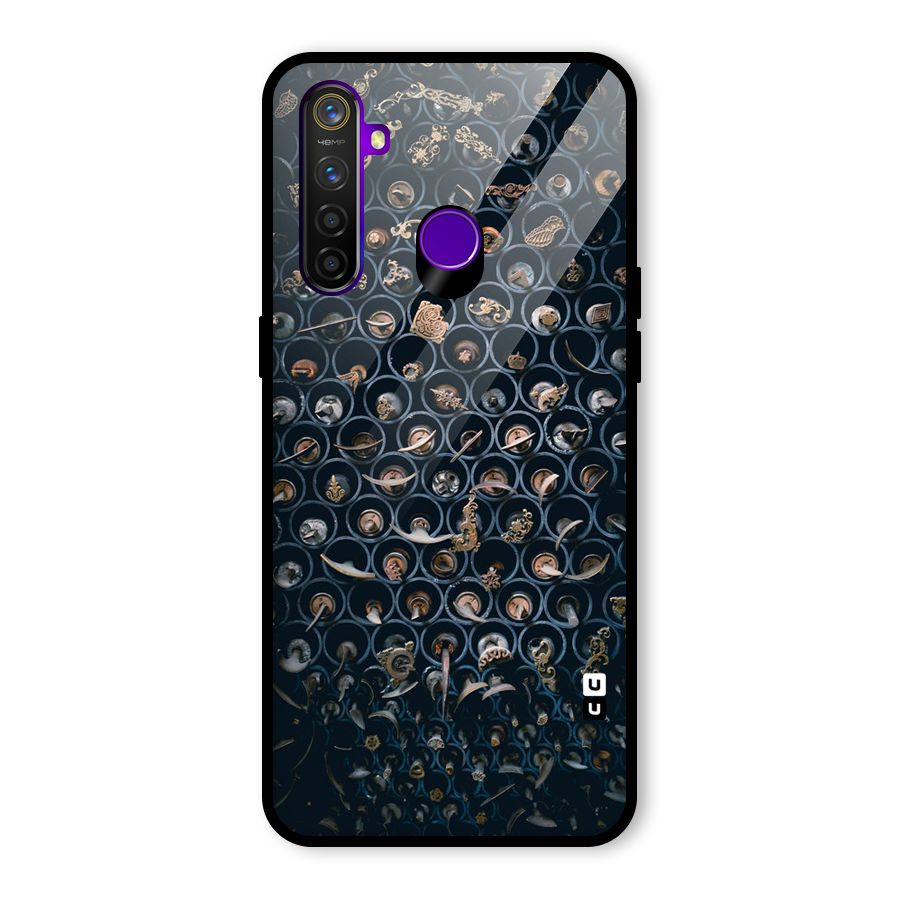Ancient Wall Circles Glass Back Case for Realme 5 Pro