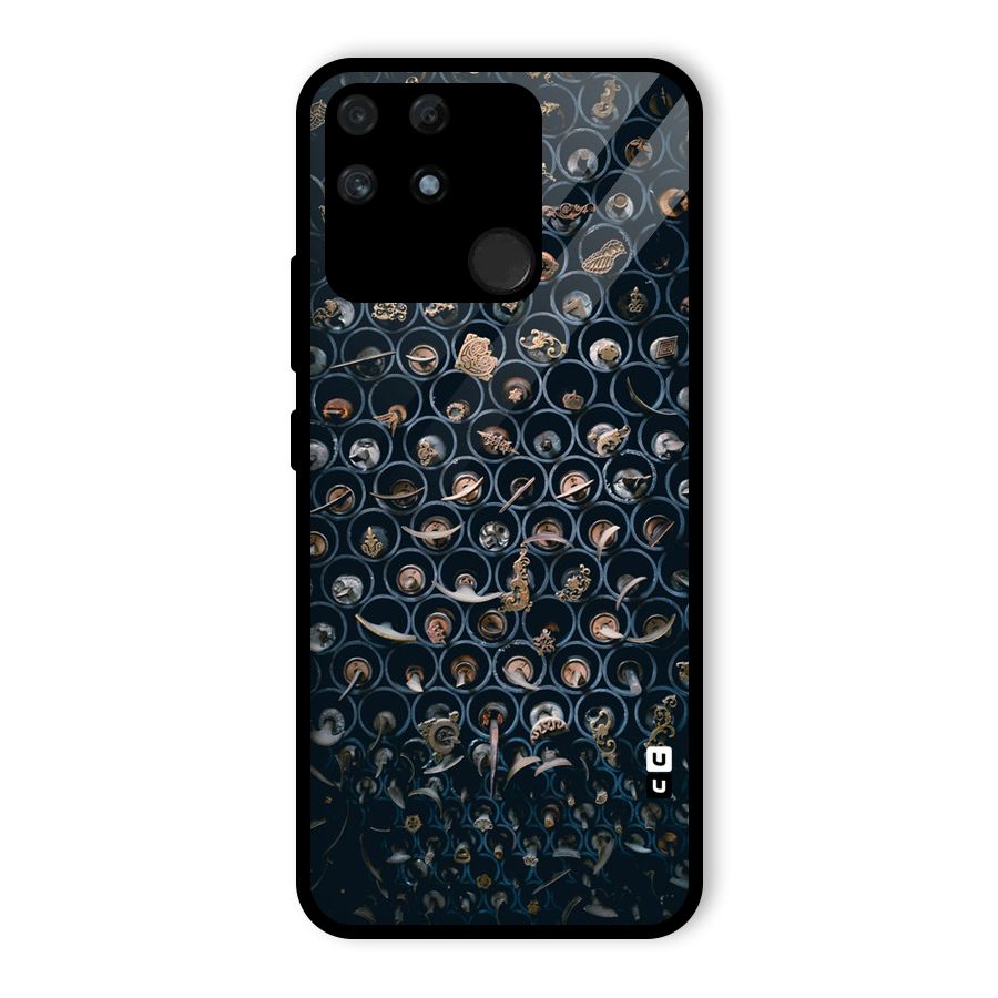 Ancient Wall Circles Glass Back Case for Realme Narzo 50A